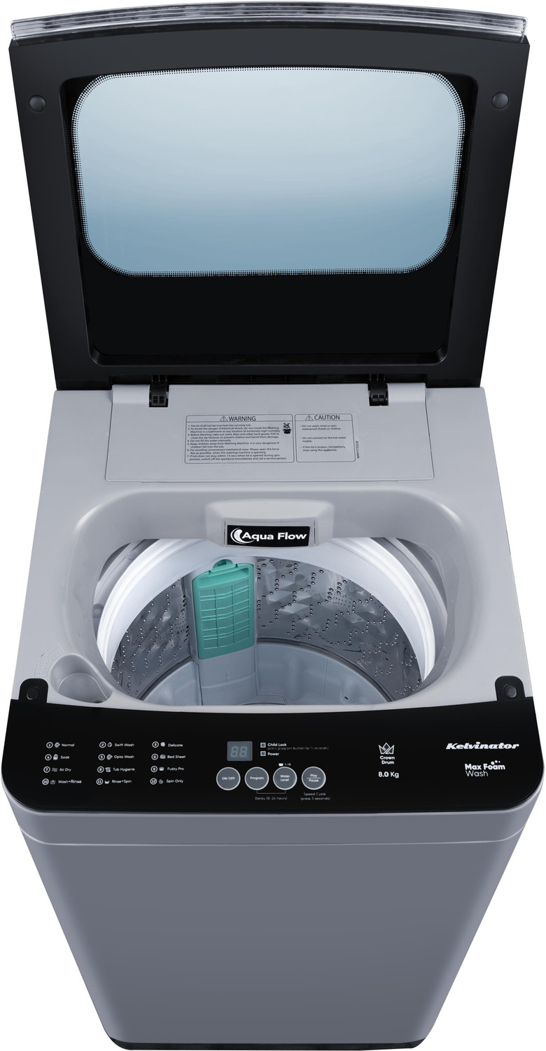 Image of Kelvinator 7.5 kg Fully Automatic Top Load Grey (7.5 Kg Fully Automatic Top Load Washing Machine, KWT-N75ETSSN)