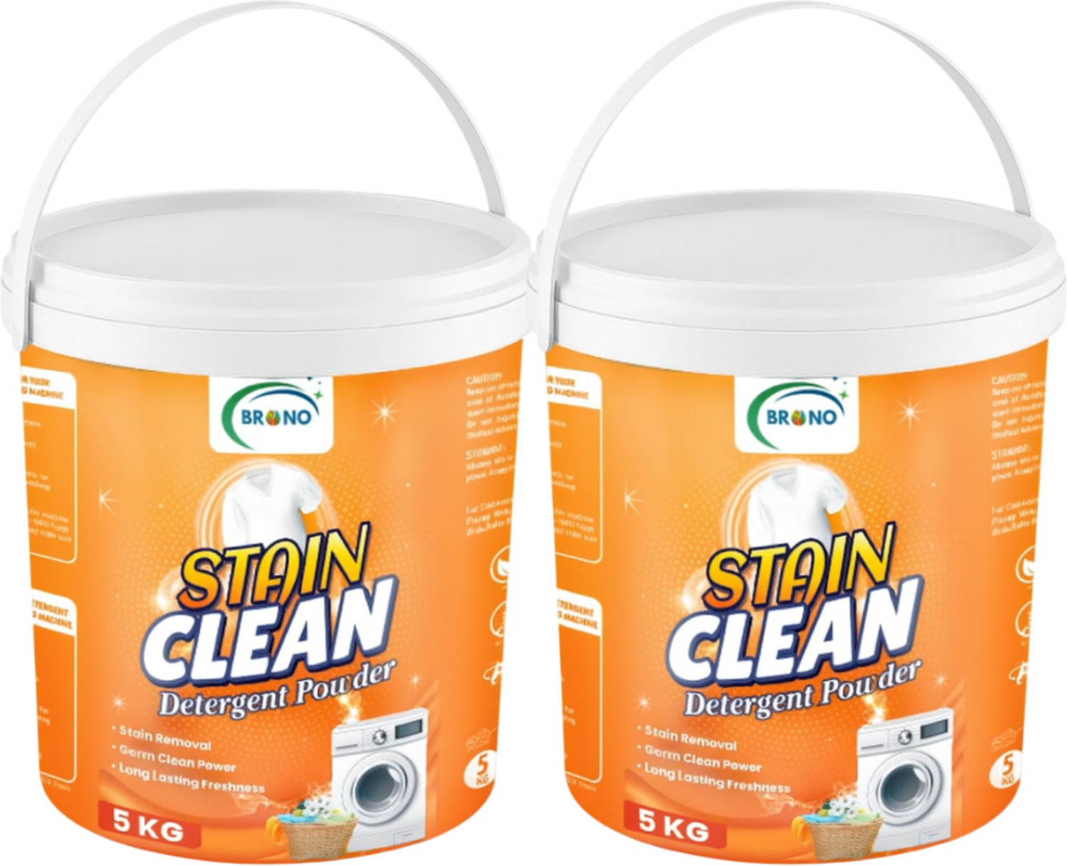 Image of Brono Color Protection, Detergent Powder for Top & Front Load, orange Detergent Powder (10 kg)
