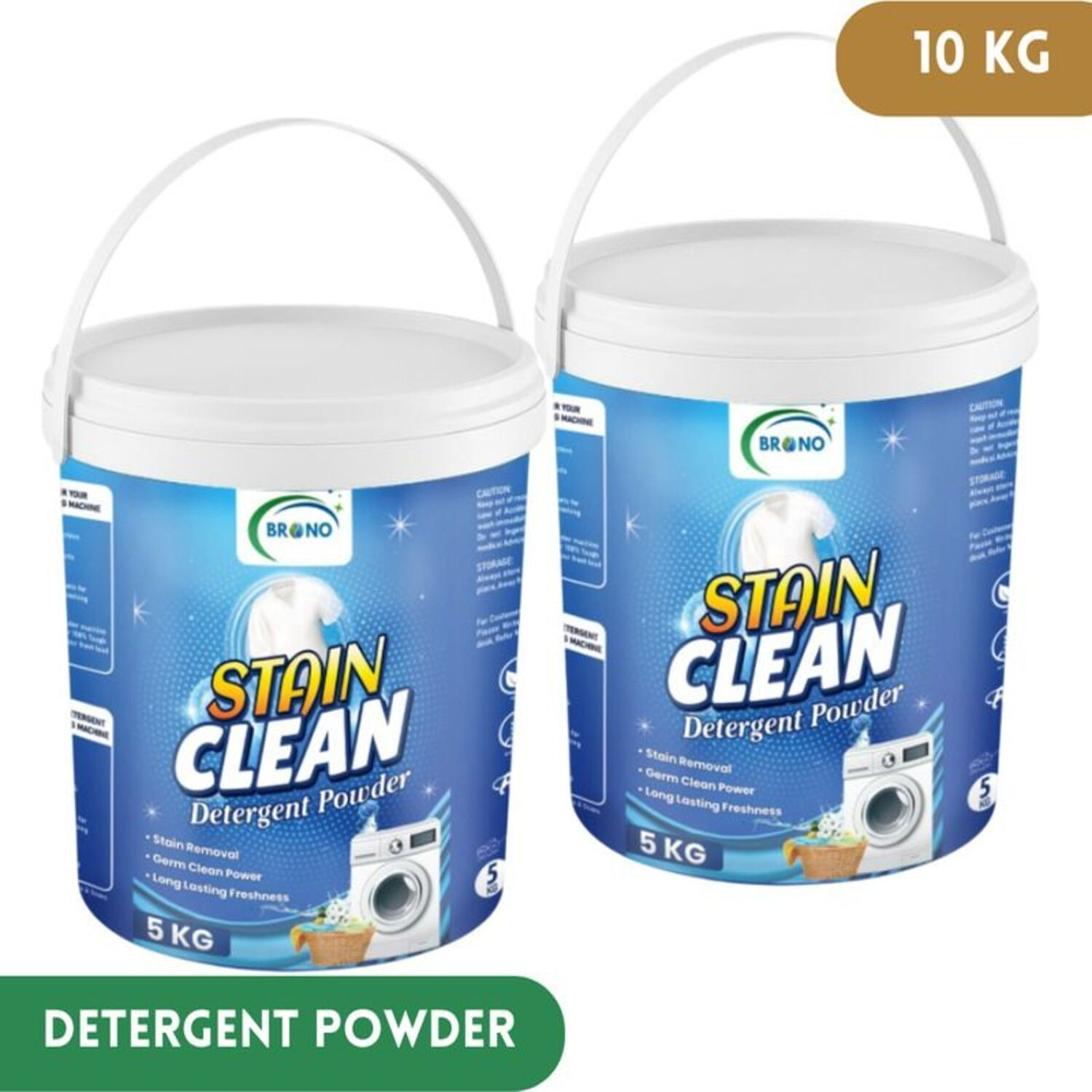 Image of Brono ultra clean detergent powder, top /front load expert washing powder Detergent Powder (10 kg)