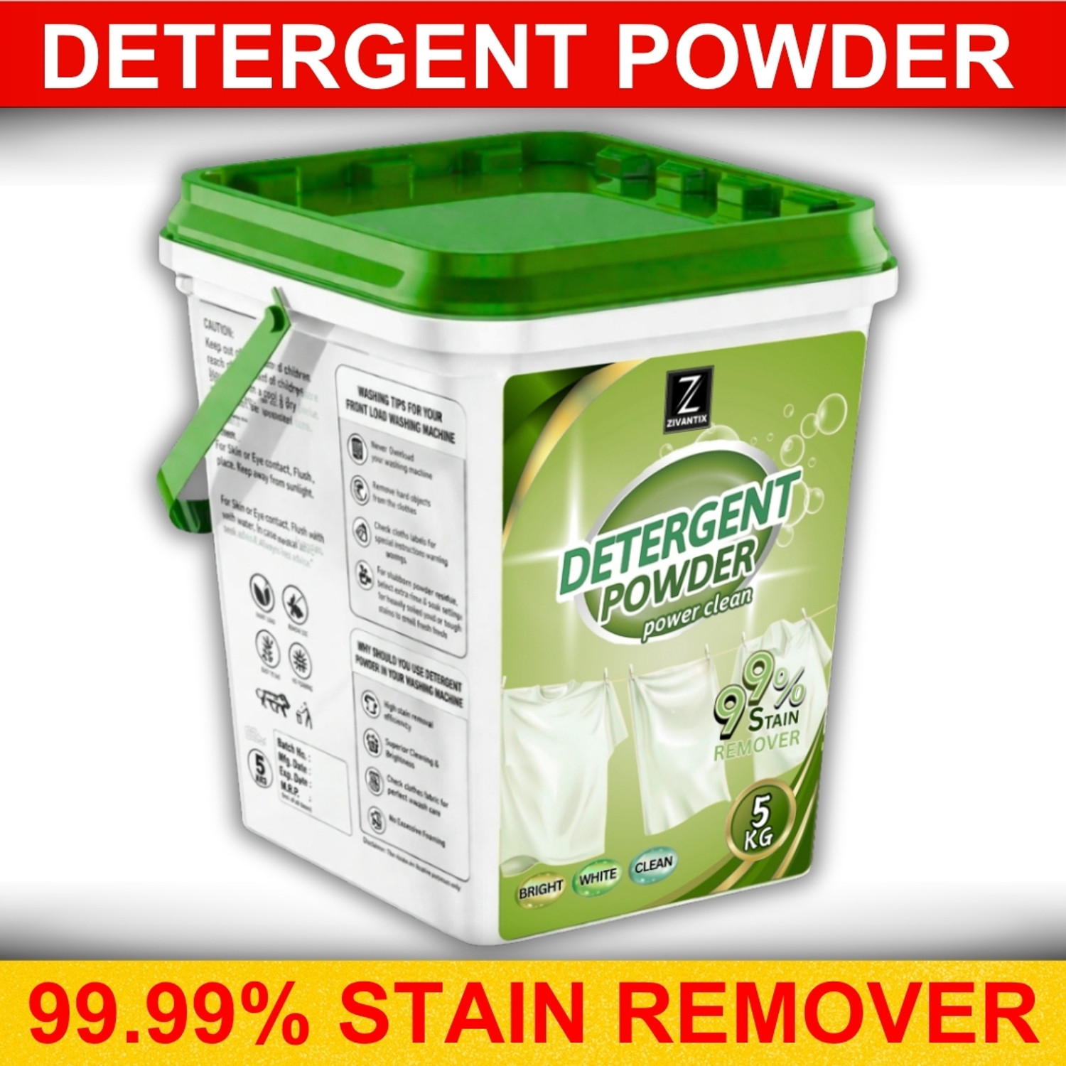 Image of Ariel Front Load - 4Kg + 2Kg Free | Powerful Stain Removal in 1 wash Detergent Powder (Fresh) (4 kg)