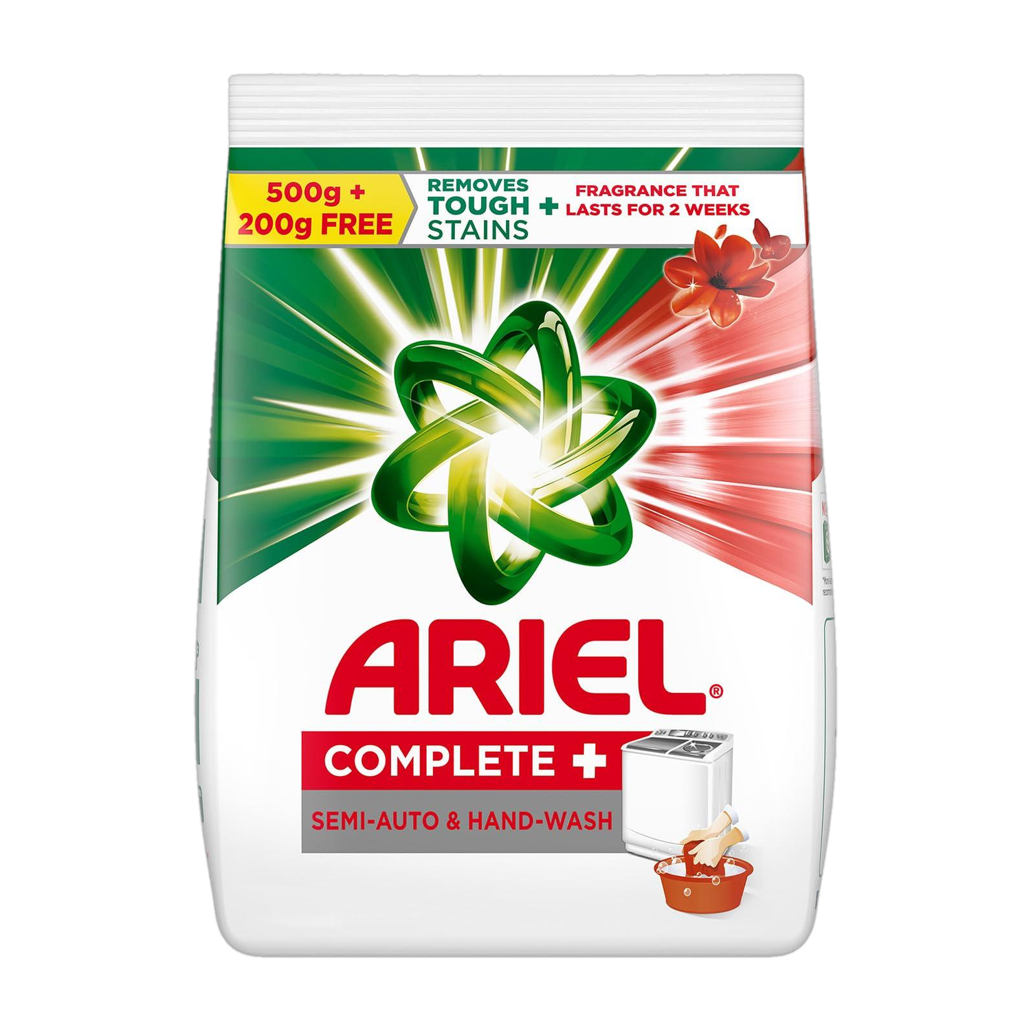 Image of Ariel Front Load - 4Kg + 2Kg free | Removes 100 Tough Stains in 1 wash Detergent Powder (Fresh) (4 kg)