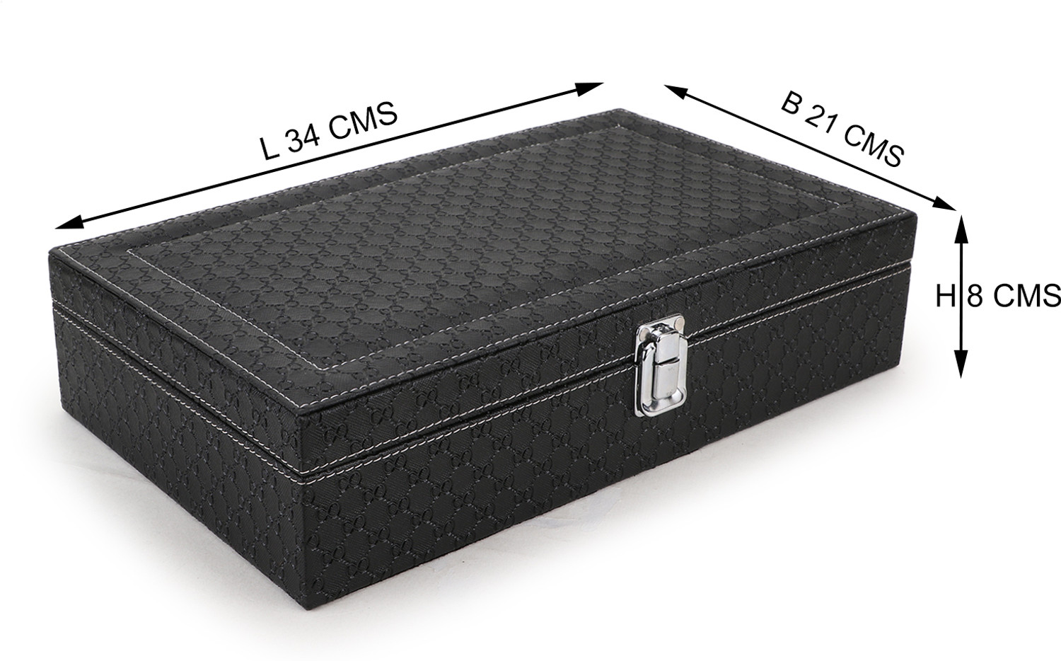 Image of ALAWO Watch Box & Sunglasses Case with 6 Slots for Watches and 3 Slots for Sunglasses Watch Box (Black, Holds 9 Watches)
