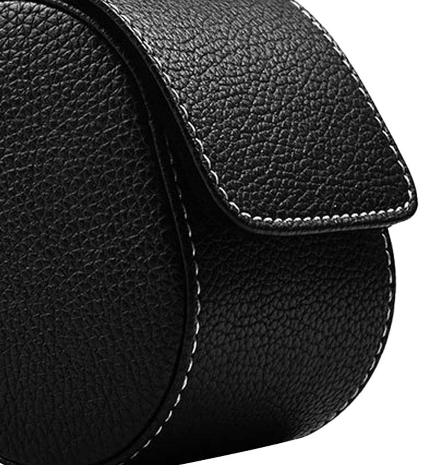 Image of STORESHINE Men's and Women's Watch Box Holder Organizer Case in Black color(6 Compartments) Watch Box (Black, Holds 1 Watch)