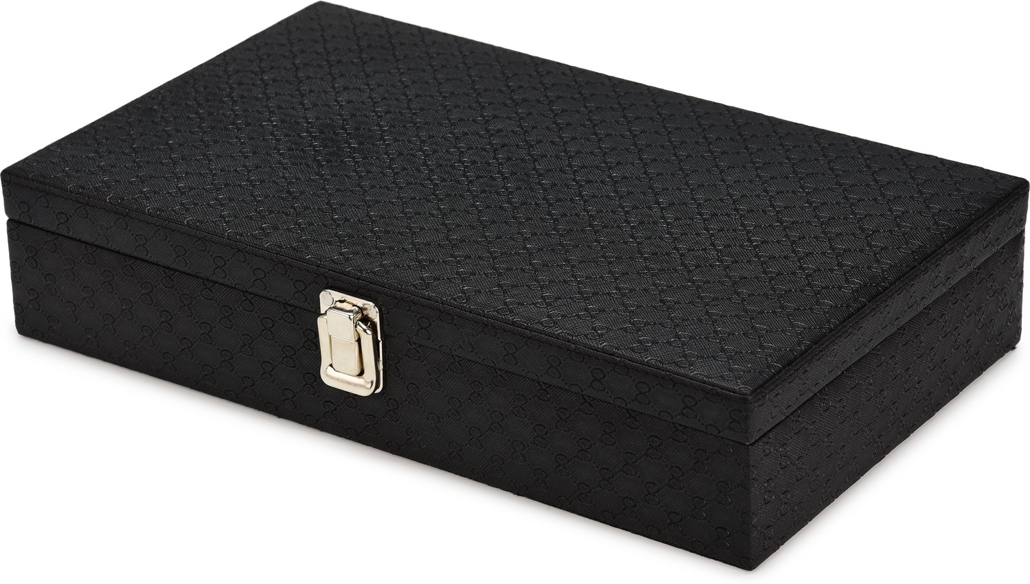 Image of Alika Royal Black Watch Case, Watch Organiser for Men`s and Women`s Watch Box (Black, Red, Holds 12 Watches)
