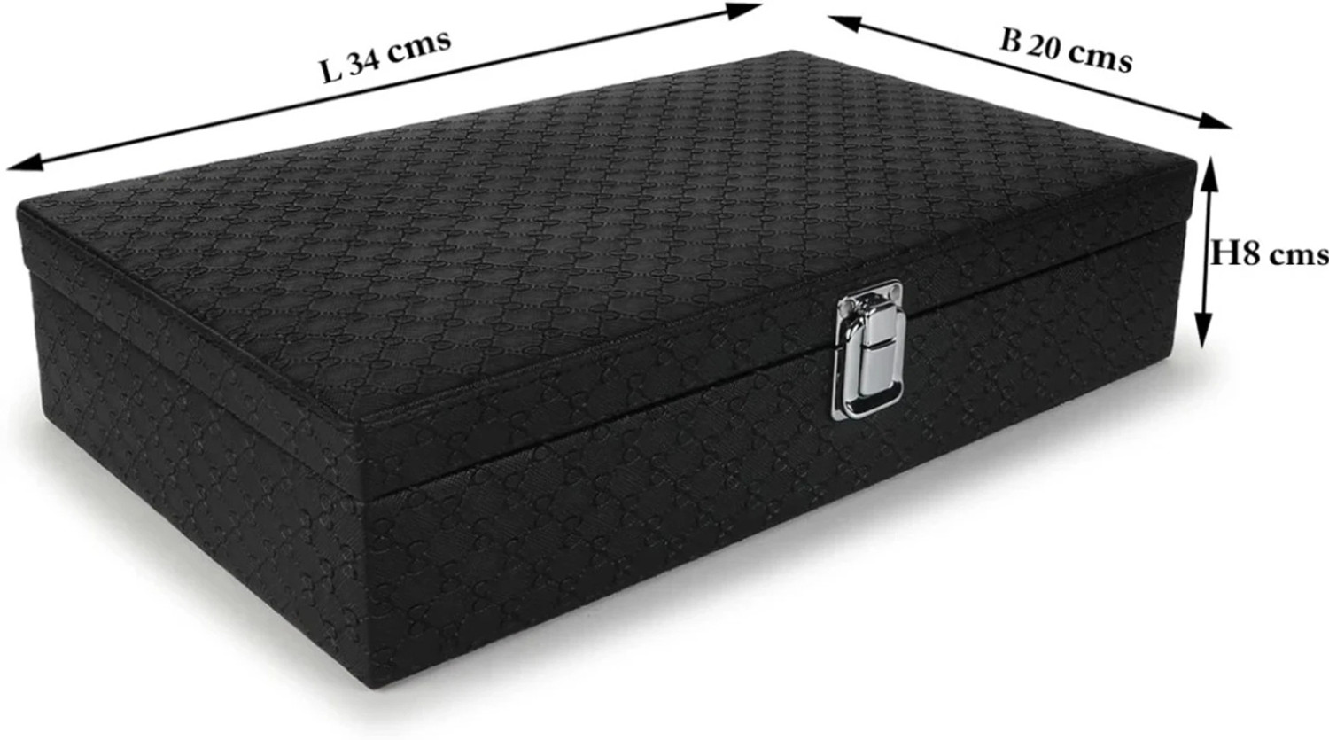 Image of STORESHINE Men's and Women's Watch Box Holder Organizer Case in Black color(6 Compartments) Watch Box (Black, Grey, Holds 12 Watches)
