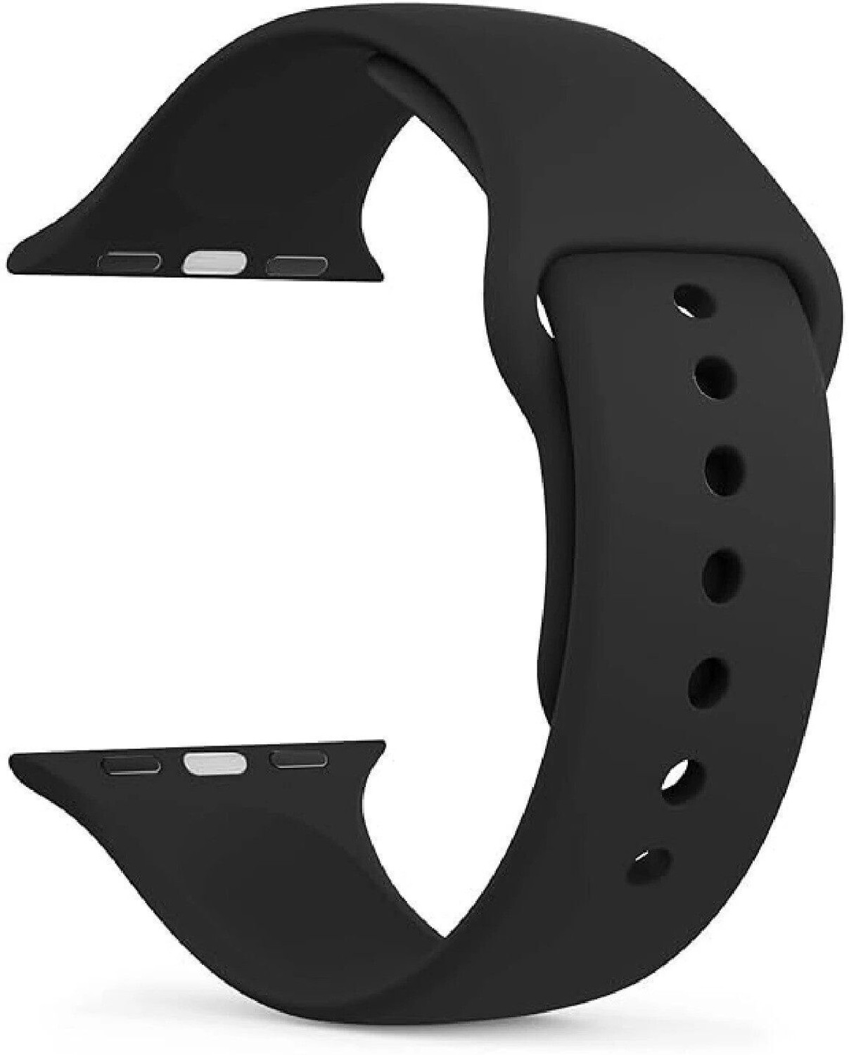 Image of CHG Soft Silicone Strap Compatible with Ambrane Wise Eon Pro 20 mm Silicone Watch Strap (Black)
