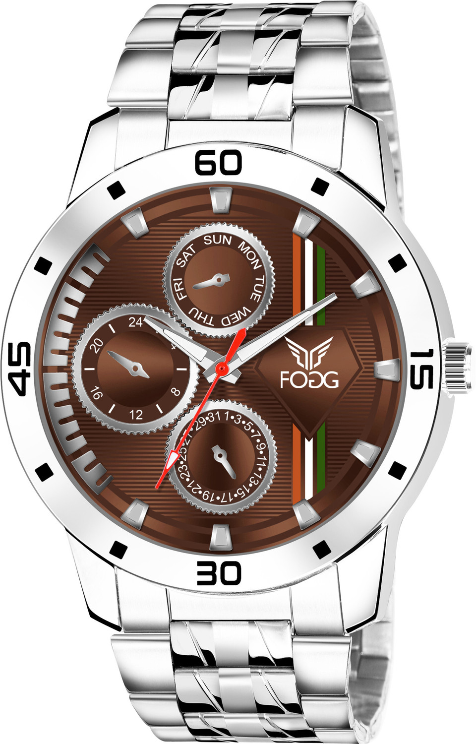 Image of FOGG Big Dial Analog Watch - For Men 2161-Brown