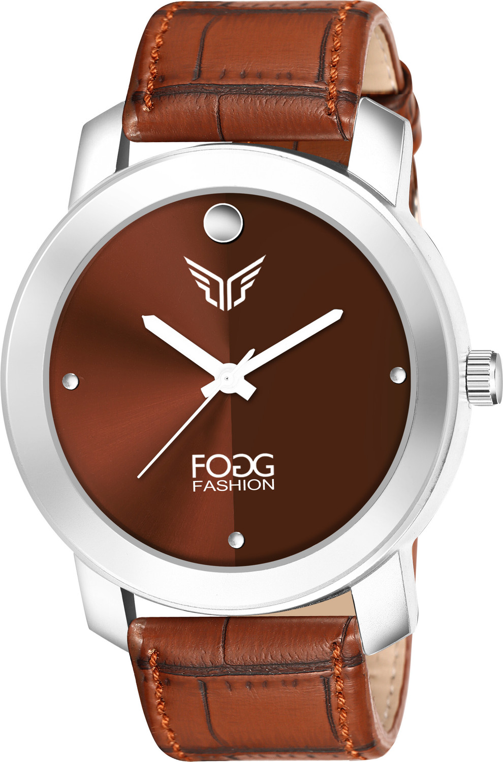 Image of FOGG Big Dial Analog Watch - For Men 1220-Brown