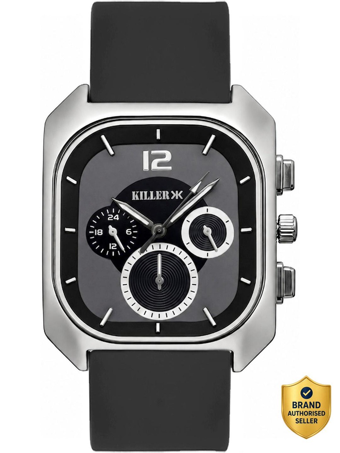 Image of KILLER Analog Watch - For Men | with Designer Skeleton Dial Silicone Strap | Stylish Casual Wear Wrist Watch