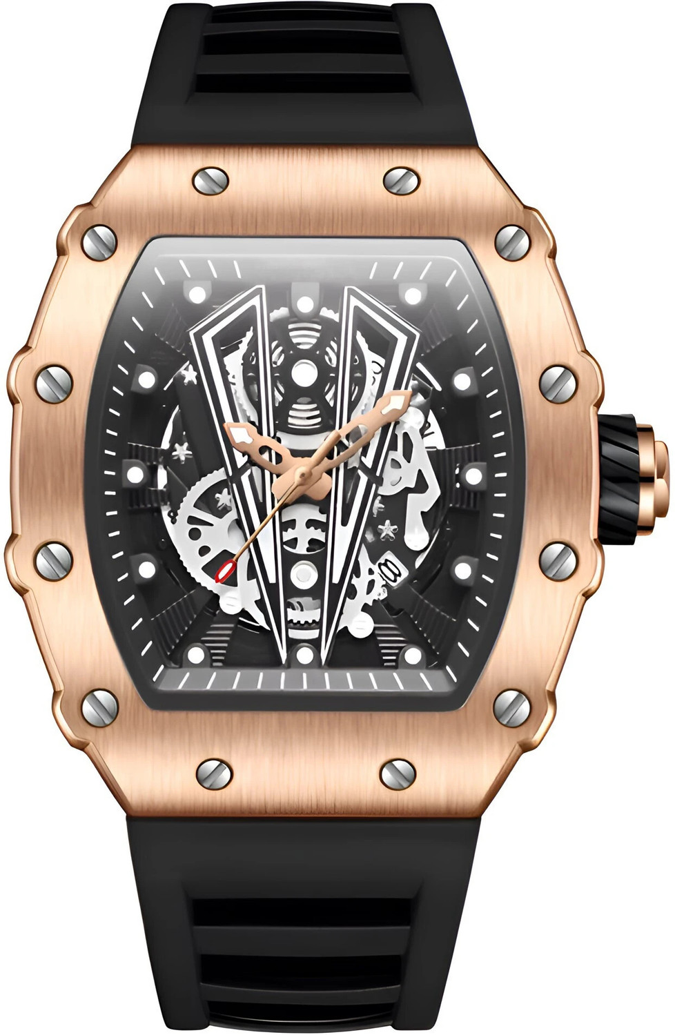 Image of Kitcone Analog mens watches watches for men - NIJ26 Analog Watch - For Men MENS WATCHES WATCHES FOR MENS LATEST STYLISH GOLDEN METAL DIAMOND STUDDED- NI26