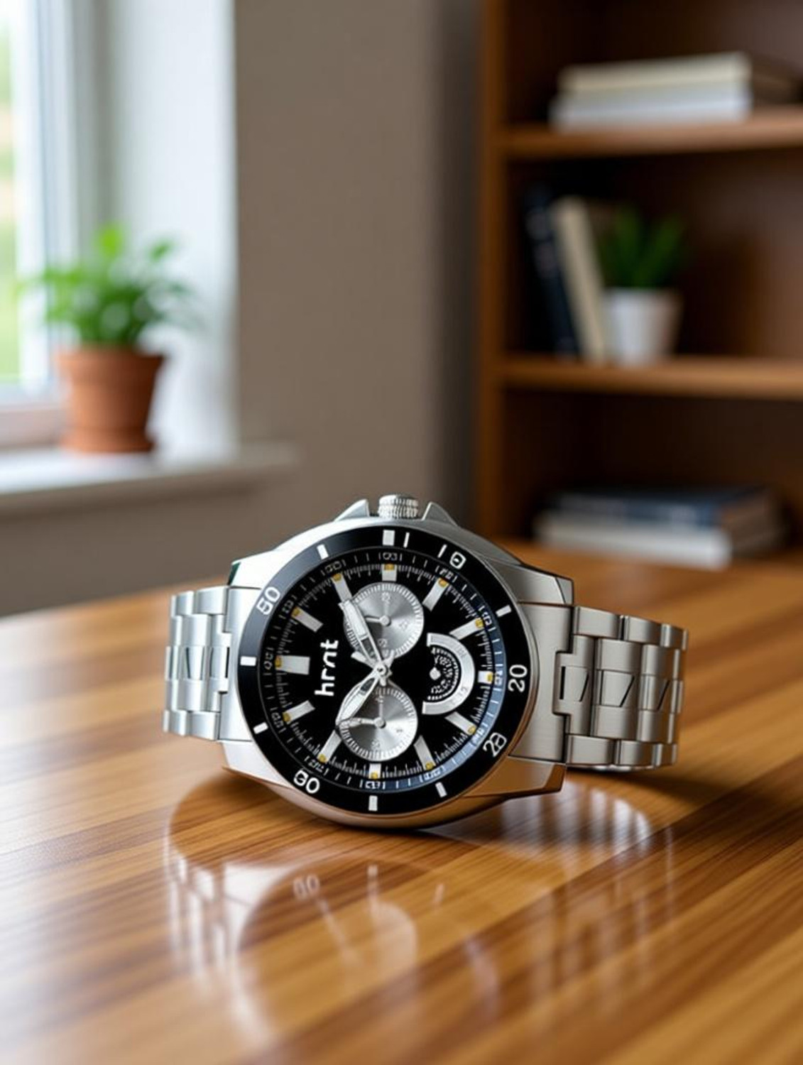 Image of ShopGlobal Chronograph Steel Chain Watch & Black Water Resistant Branded & Company Watch Analog Watch - For Men