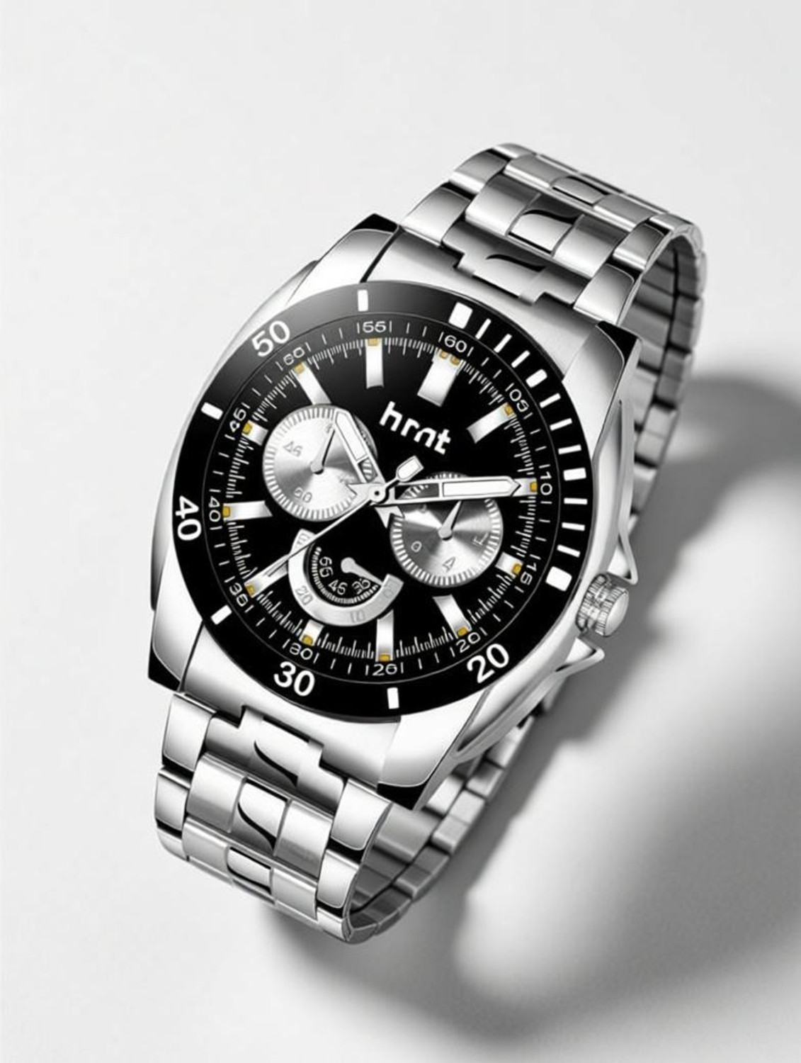 Image of ShopGlobal Chronograph Steel Chain Watch & Black Water Resistant Branded & Company Watch Analog Watch - For Men