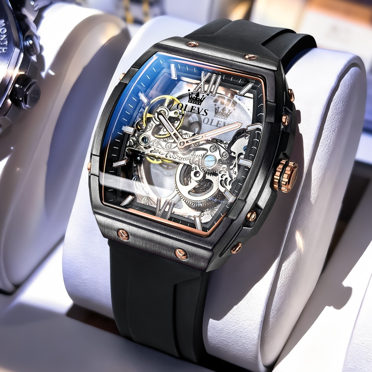 Image of Kitcone Analog mens watches watches for men - NIJ26 Analog Watch - For Men MENS WATCHES WATCHES FOR MENS LATEST STYLISH GOLDEN METAL DIAMOND STUDDED- NI26