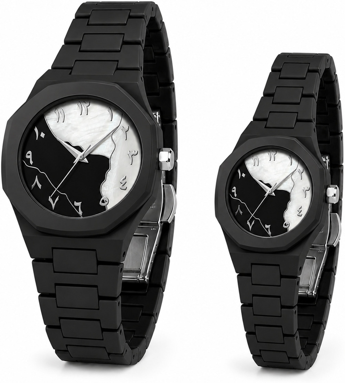 K&K Arabic Aura Marble Design Analog Watch - Image 1