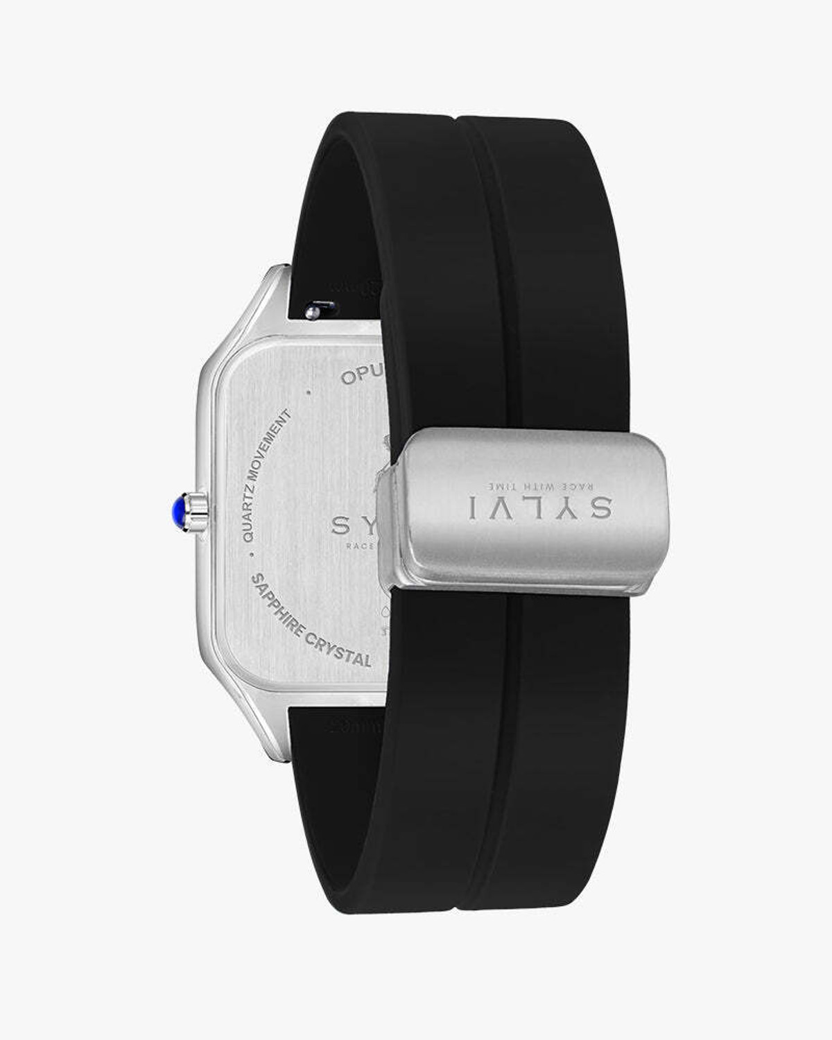 Image of Sylvi SY-1037-OPUS-SILICONE Analog Watch - For Men Opus Black Silicone Strap Watch for Men