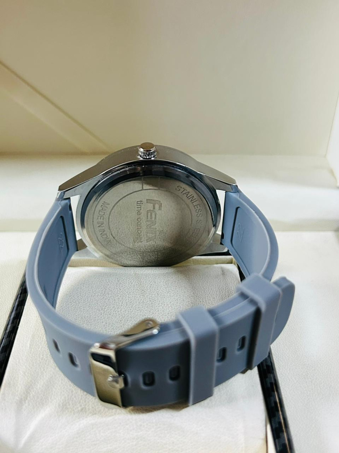 Image of FENlX Skeleton Dial Analog Men's Watch with Silicone Strap Analog Watch - For Men Fw - 109 ( Grey )