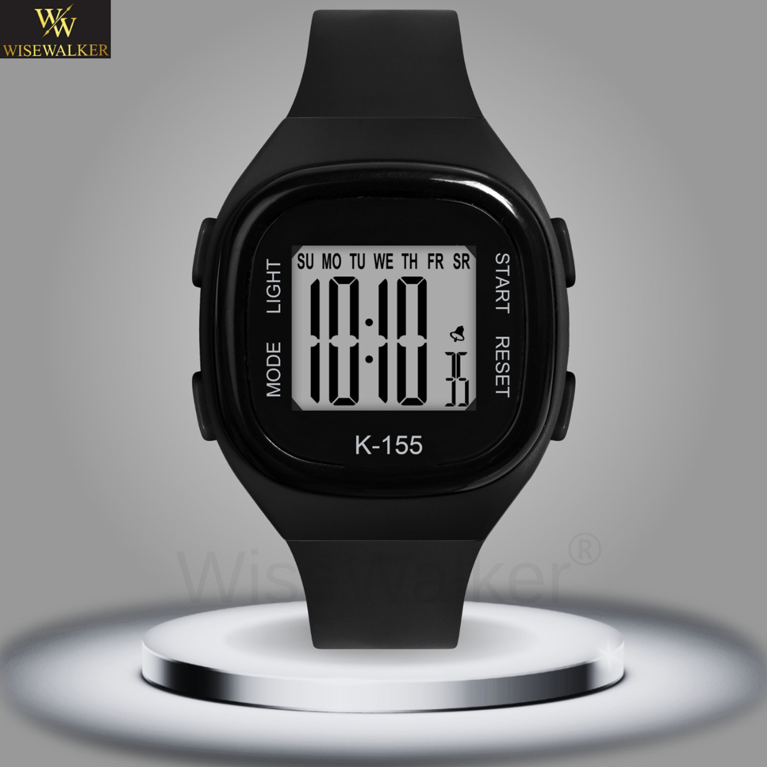 Image of Likezora Classic Black Digital Sports Watch with Alarm, Day-Date Display & 12 /24H Boys Digital Watch - For Boys & Girls SPRT-DIGI-1130-BLK