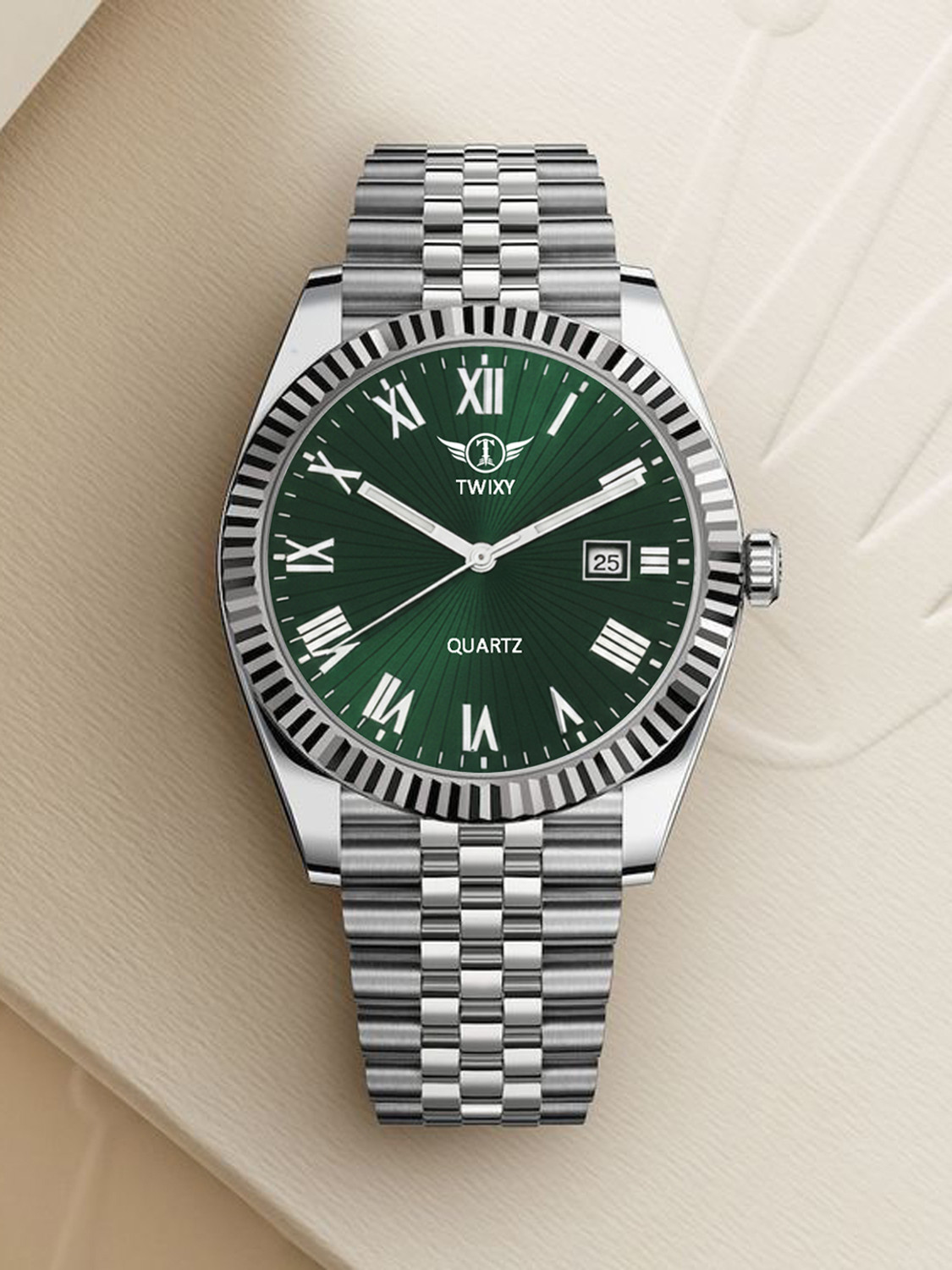 TWIXY Oyster Perpetual Series Green Dial Watch TYW20 - Image 1