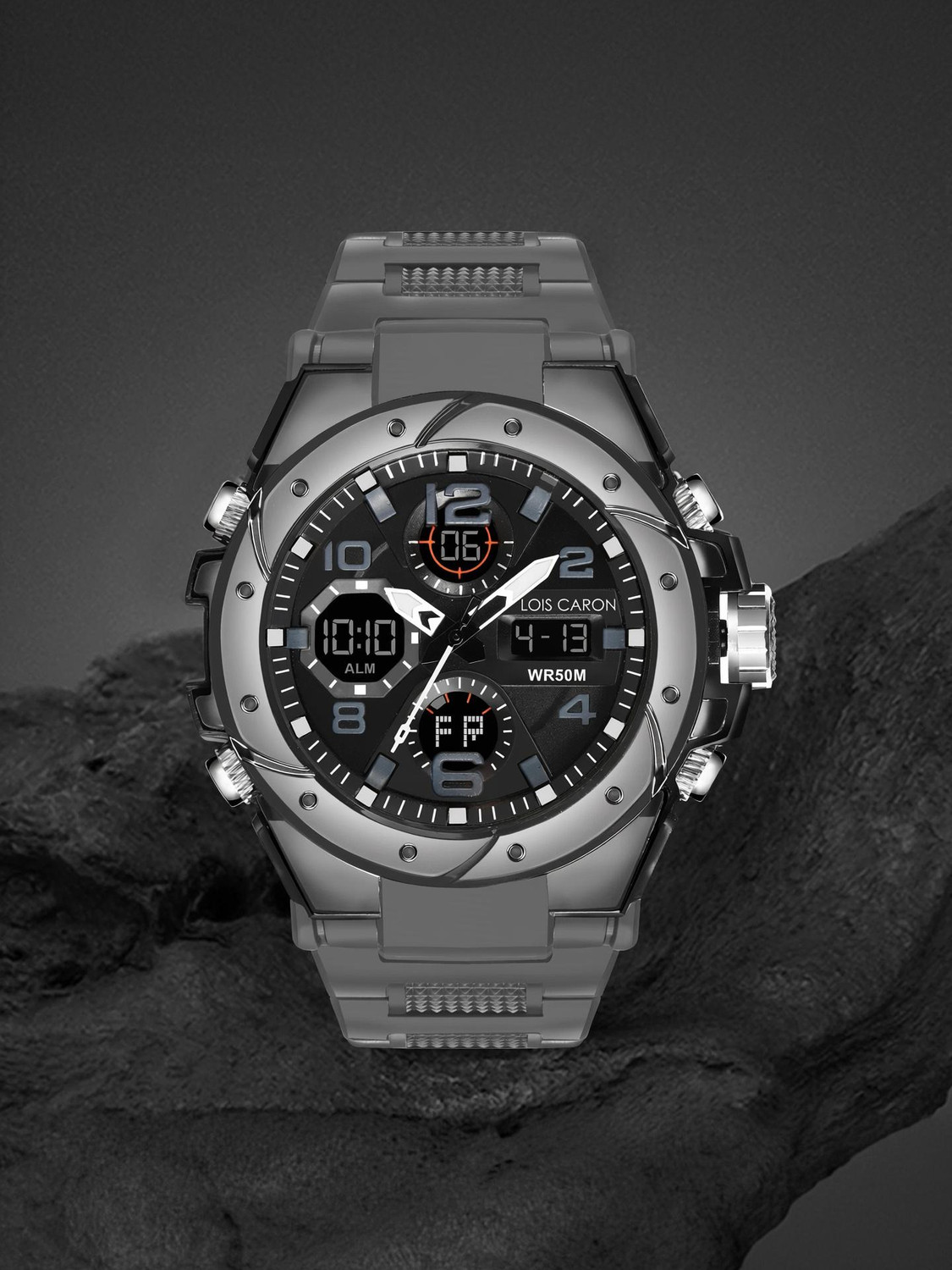 Image of Roadster Waterproof Multi-Functional Wrist Analog-Digital Watch - For Men 100836346