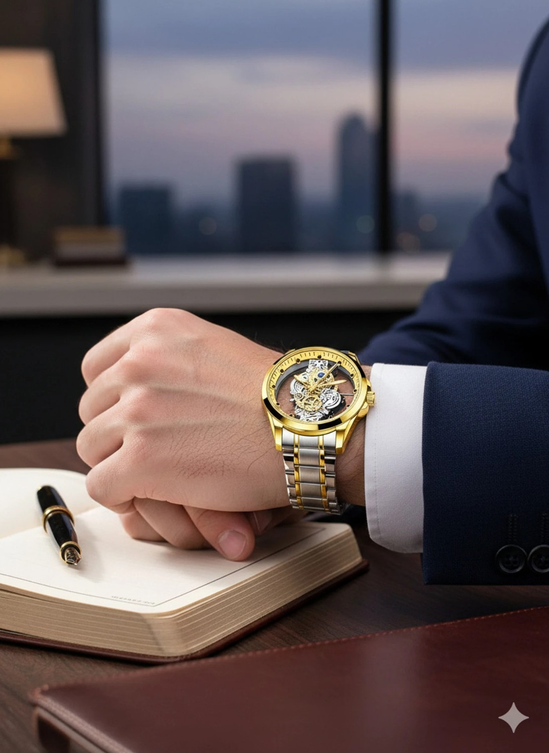Image of GLOWVITY Analog Watch - For Men ELEGANT BROWN DIAL ANALOG WATCH FOR MEN-08
