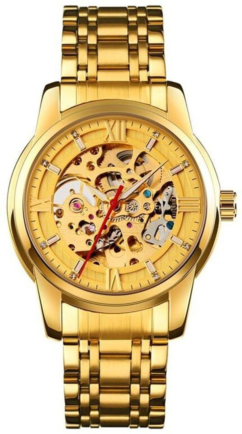 Image of Sylvi Analog Watch - For Men Automatic Black Stainless Steel Strap Watch for Men