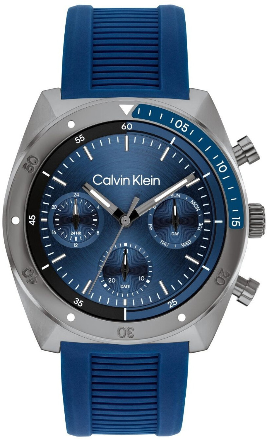 Calvin Klein Ck Flex Qtz Blue Tonneau Dial Men's Watch - Image 1