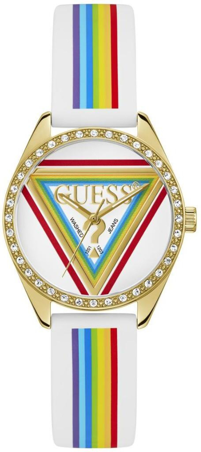 Image of GUESS Tri Bellini Champagne Round Dial Analog Watch - For Women GW0914L2
