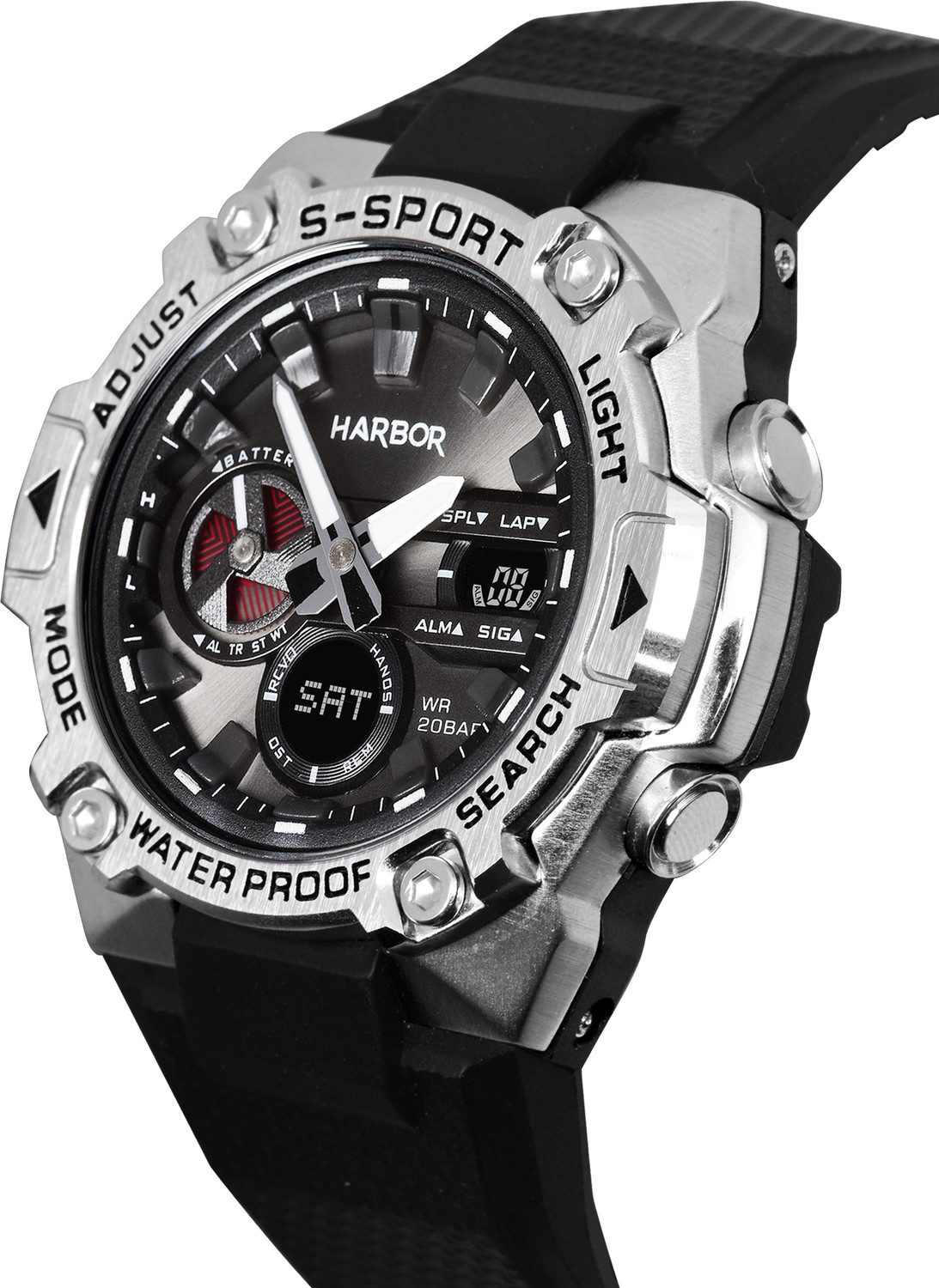 Image of Harbor High-tech analog-digital watch for men Analog-Digital Watch - For Men World time watch with analog-digital display, built for active lifestyles