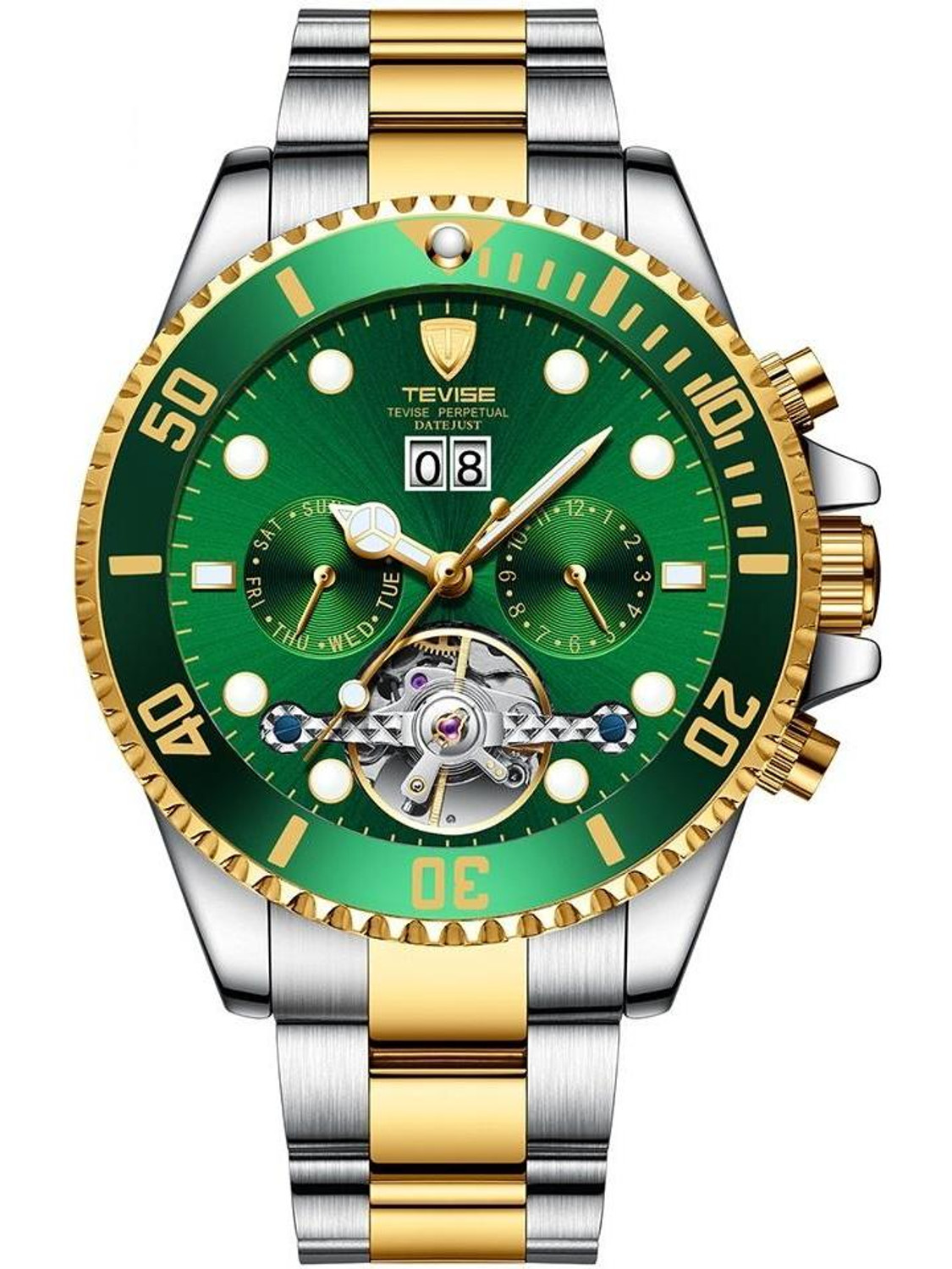 Tevise Mens Automatic Skeleton Mechanical Watch - Image 1