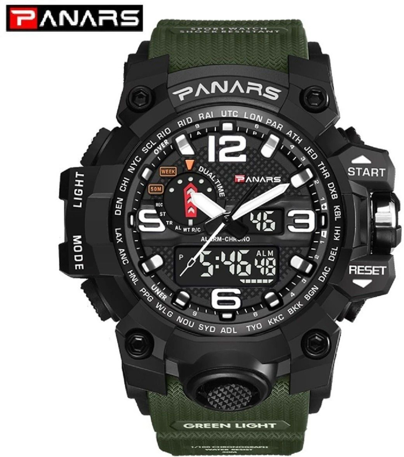 PANARS 8202 Quartz Movement Multi-Functional Water Resistant Sports Digital Watch - For Men - Image 1