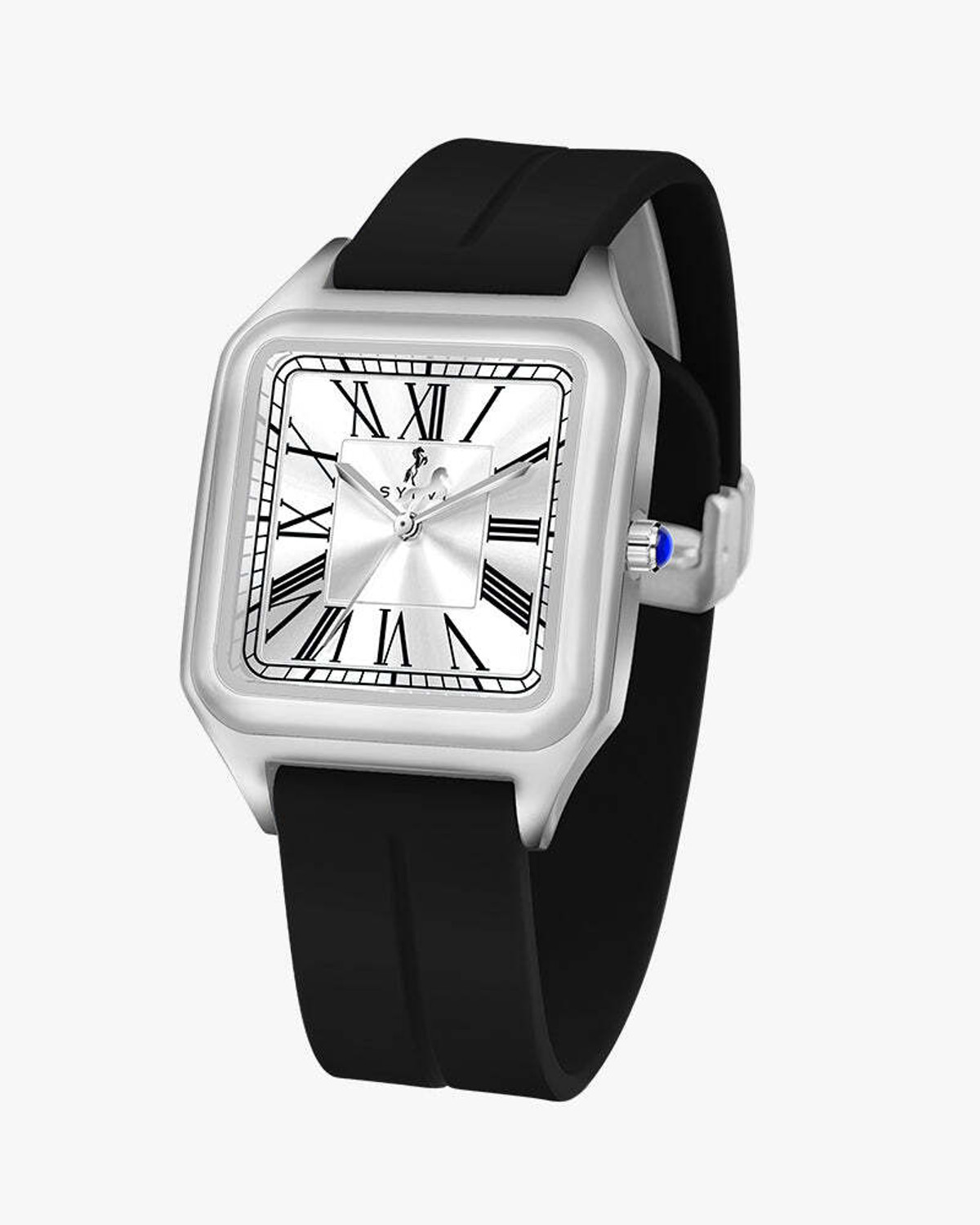 Image of Sylvi SY-1037-OPUS-SILICONE Analog Watch - For Men Opus Black Silicone Strap Watch for Men