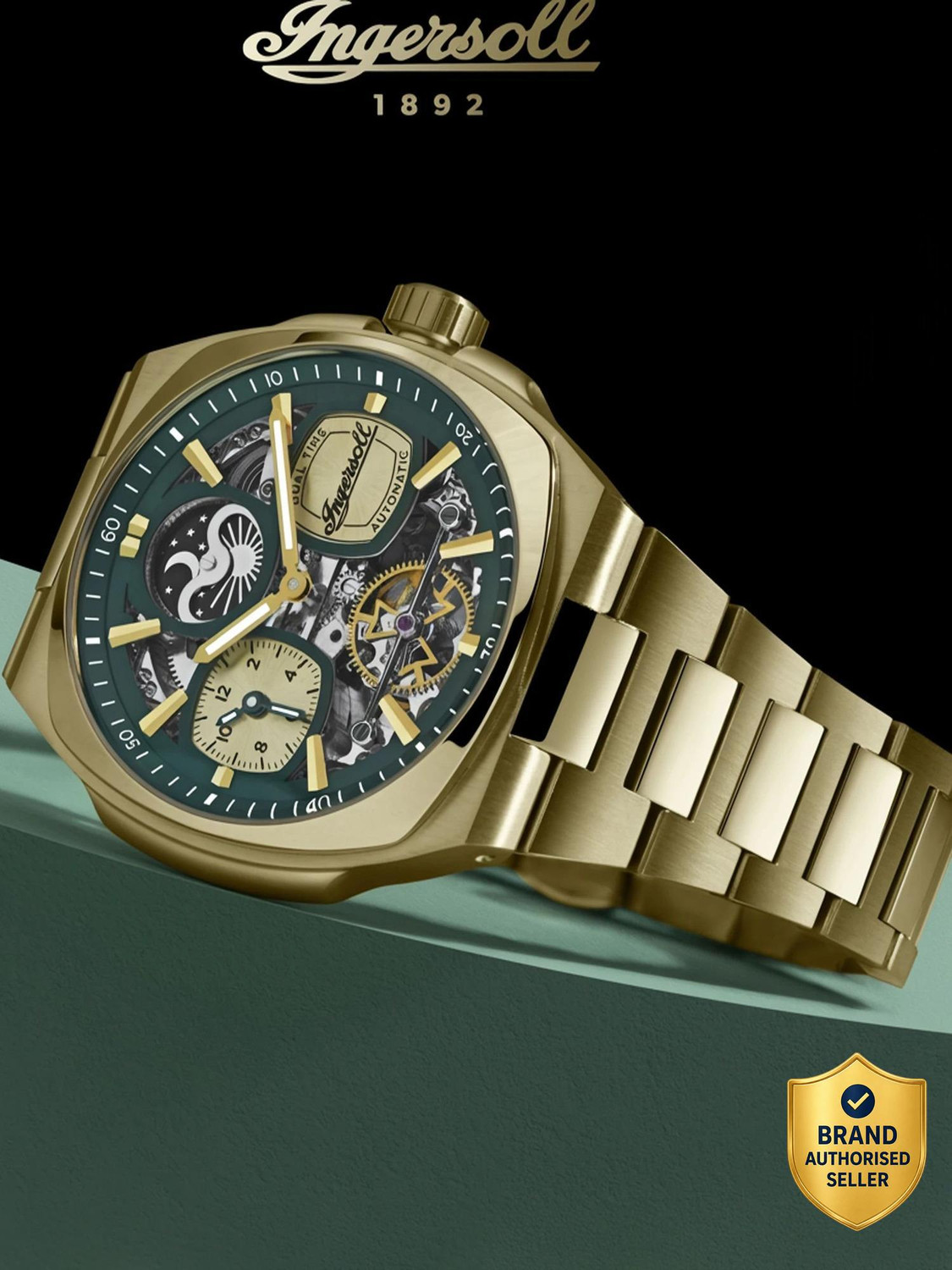 Ingersoll I15803 Automatic Green Dial With Lifetime Warranty Analog Watch - For Men