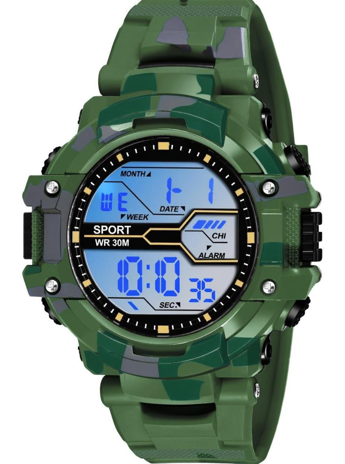 Image of SKMEI Black Dial Sporty Look Analog-Digital Watch - For Boys MK 1117 GREY New Design Alarm and Date Window