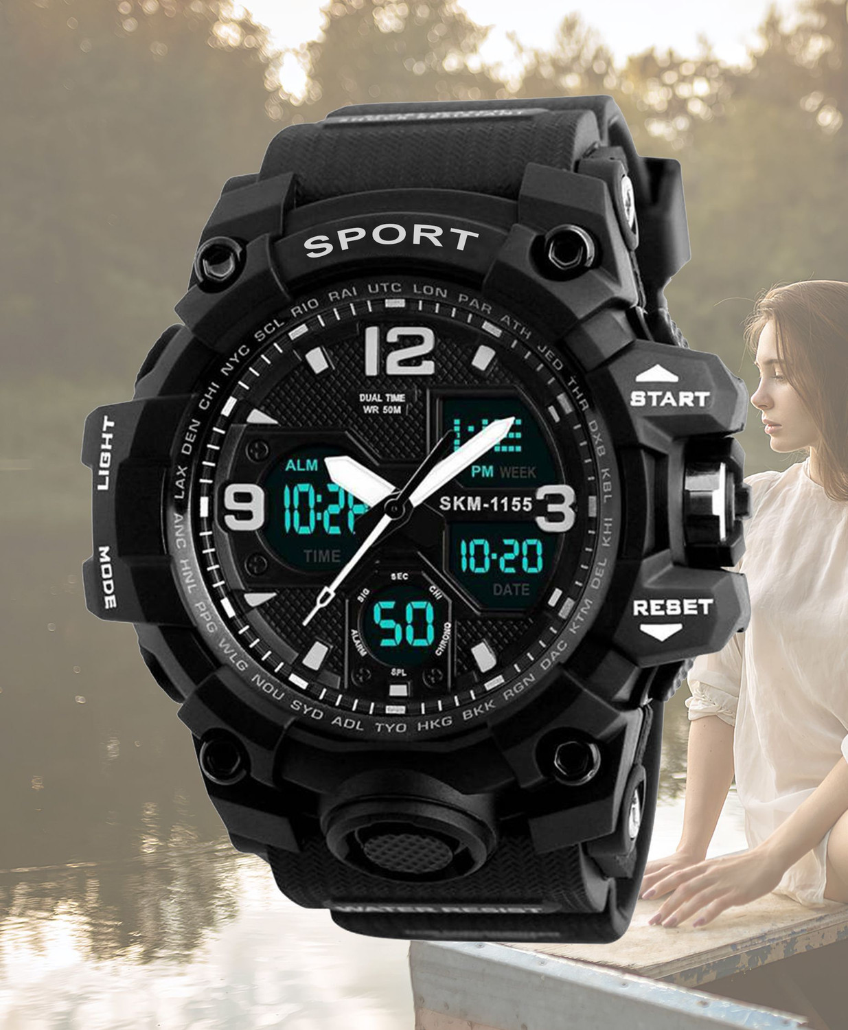 Image of GLOWTICK Pro Active Series Analog-Digital Watch - For Men NW-GS-005