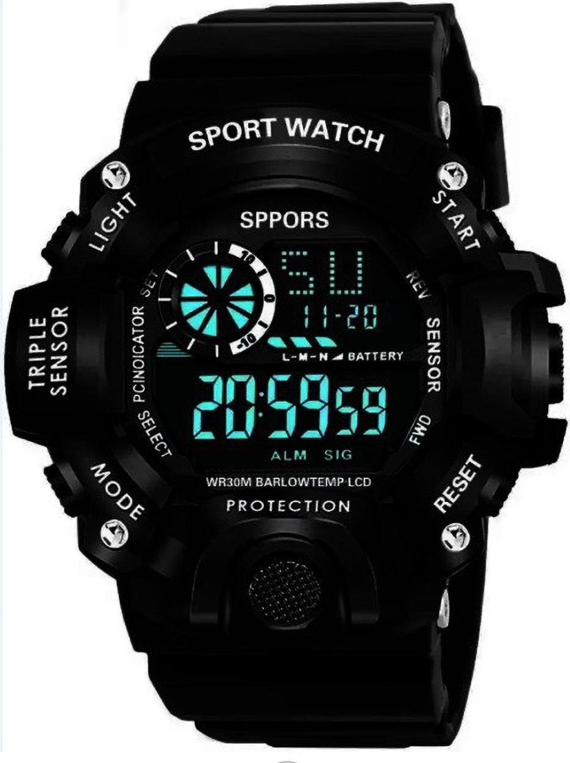 BMCOLLECTION Boys Watch with Alarm, Date, Time - Image 1