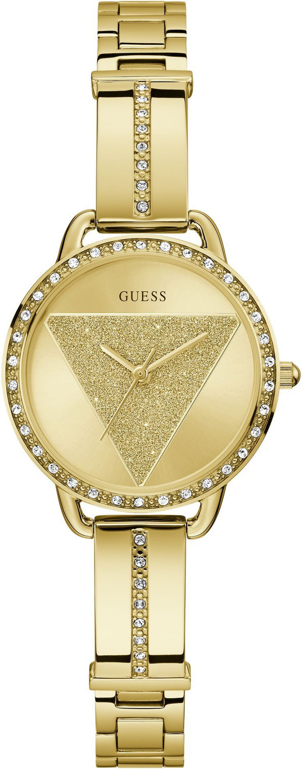 Image of GUESS Tri Bellini Champagne Round Dial Analog Watch - For Women GW0914L2