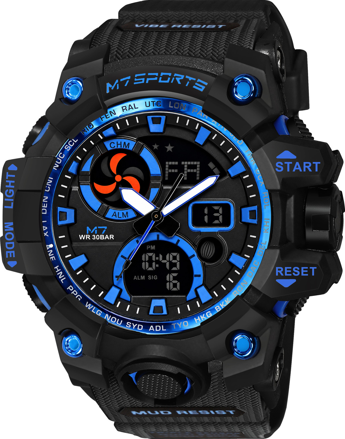 Image of Roadster Waterproof Multi-Functional Wrist Analog-Digital Watch - For Men 100836346