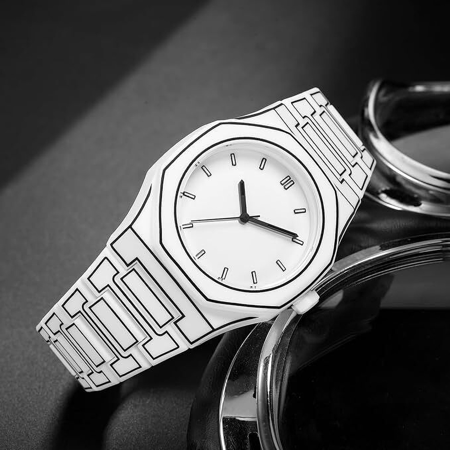 Image of TAOSTRY Aura black Analog Watch SABR Premium Analog Series Watch Analog Watch - For Men & Women Aura Premium Men White Wrist Waterproof Lightweight Men Watch