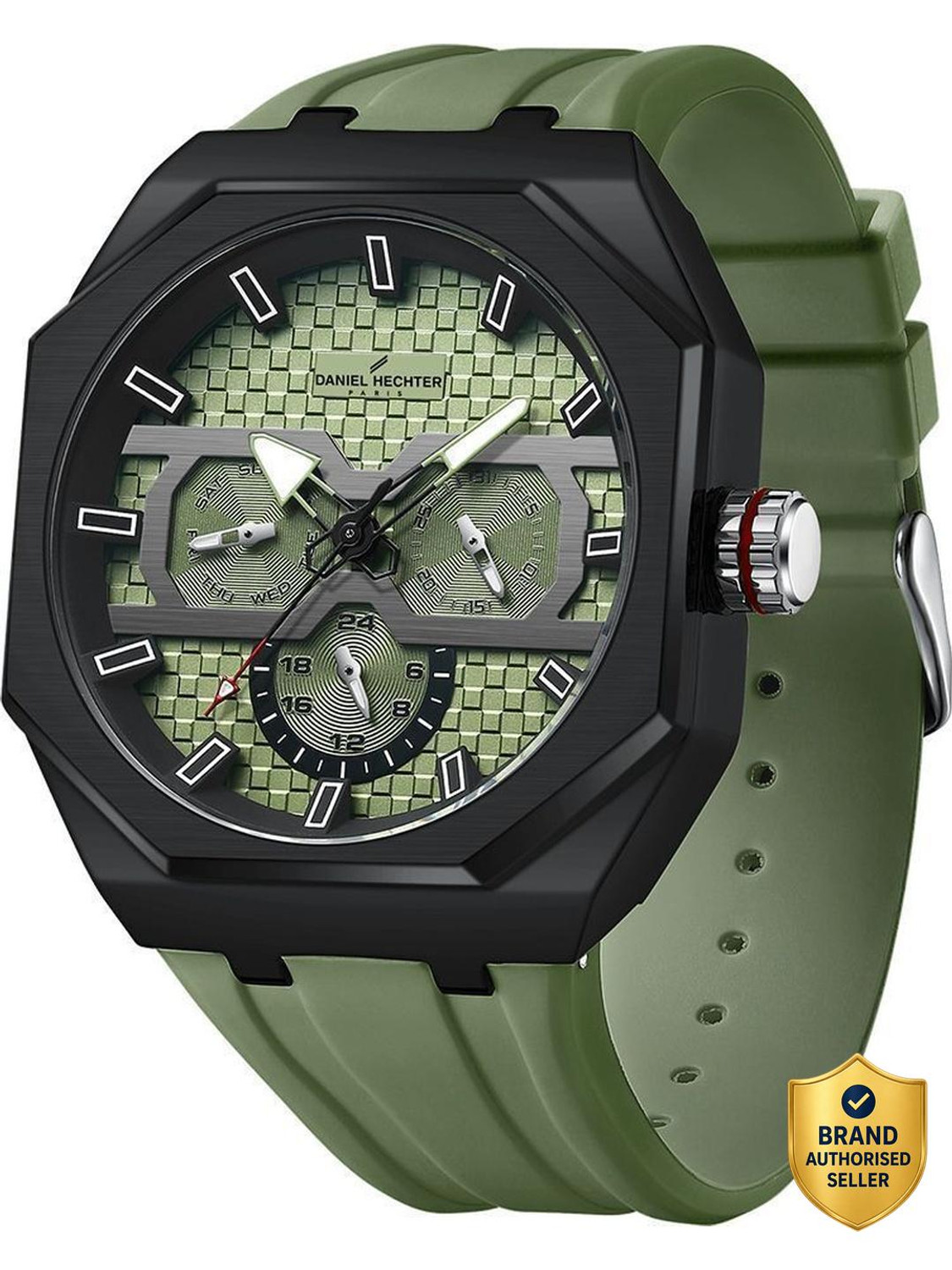Image of Kenneth Cole Reaction Men's Chronograph Yellow Watch | Yellow Tonneau Dial Analog Watch - For Men KRWGO0071203
