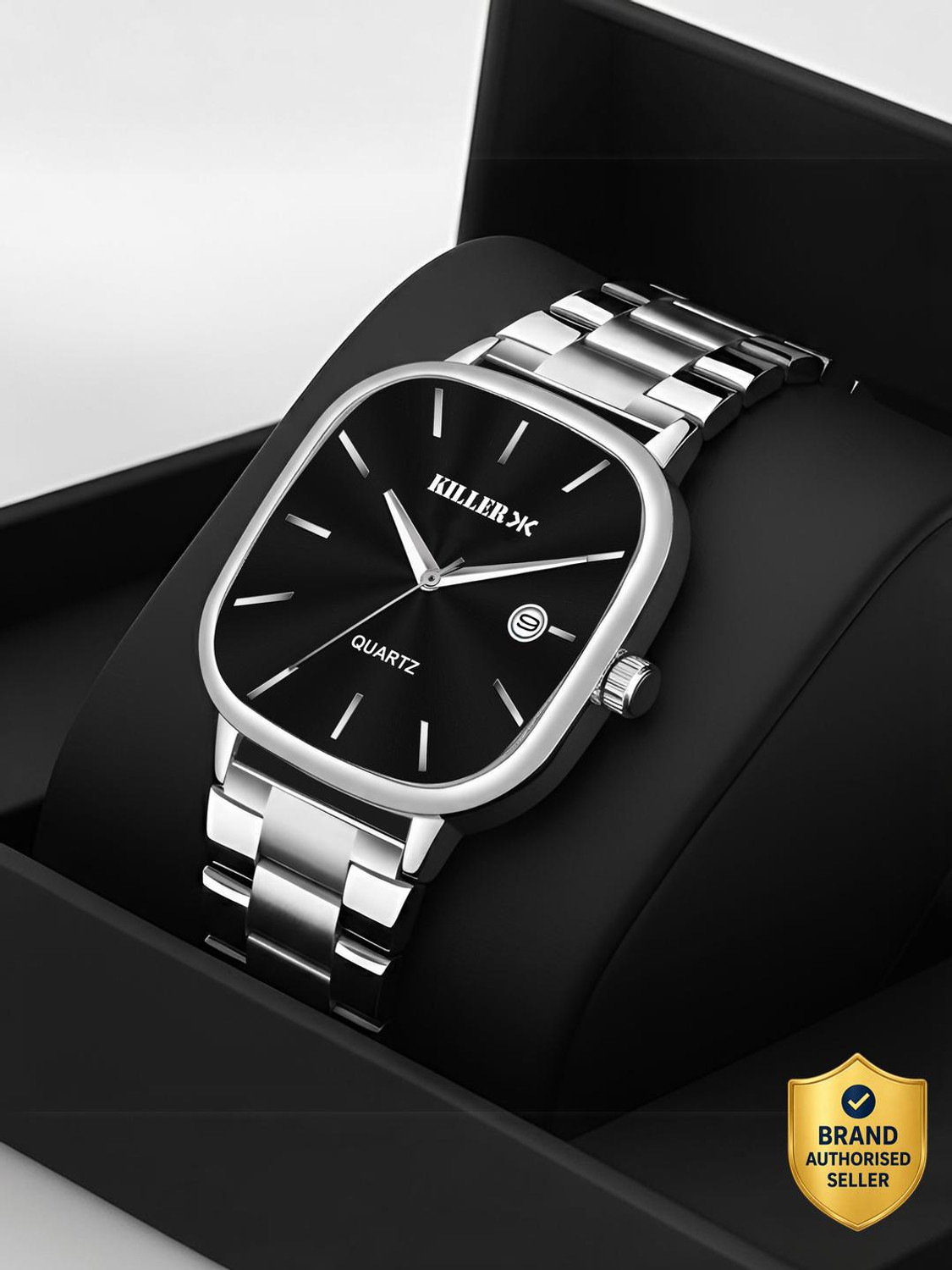 Image of KILLER UNISEX Date Function Working Free Size Adjutable Chain Lock Premium Quality Analog Watch - For Men KILLR-931-BLUE-SILVER