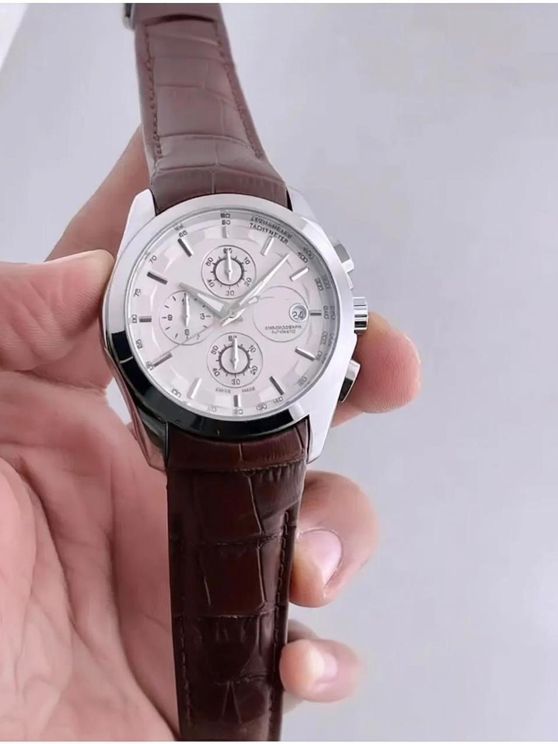 Image of Forum Analog Watch - For Men Chronograph Leather Watch