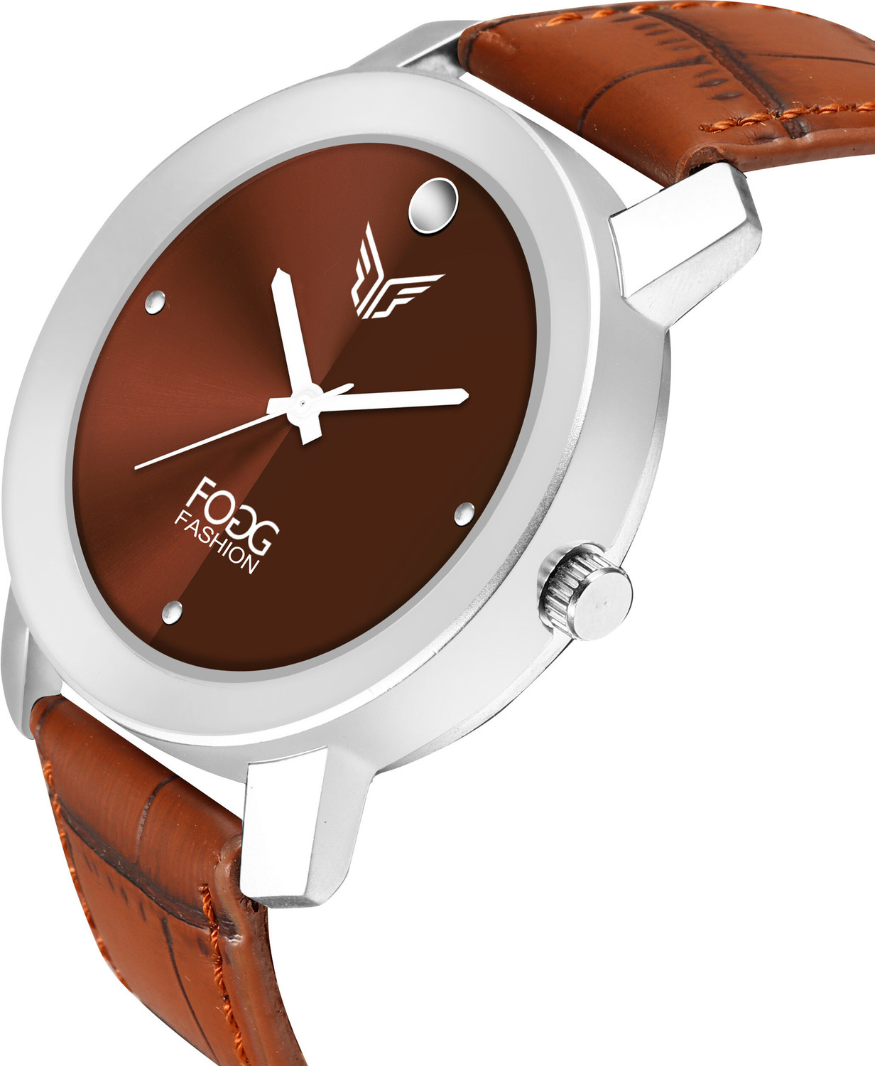 Image of FOGG Big Dial Analog Watch - For Men 1220-Brown