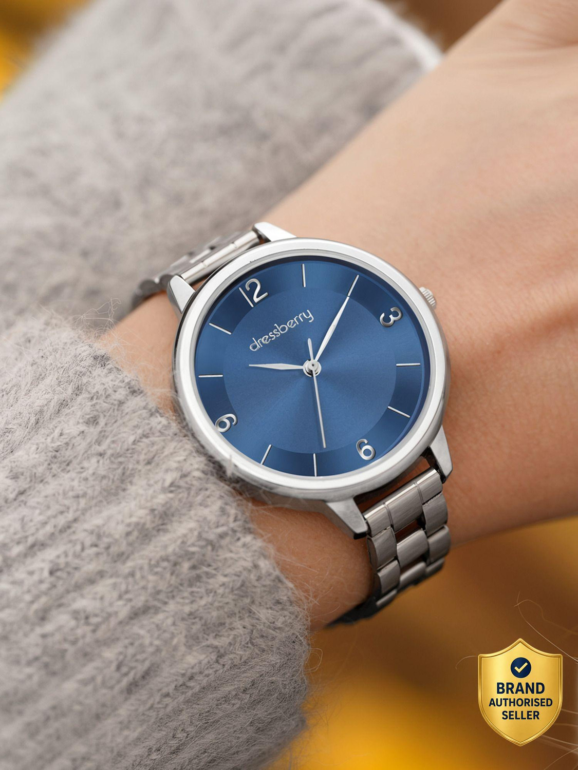 Dressberry Big Dial Analog Watch - For Women DB-022-SL-BL - Image 1