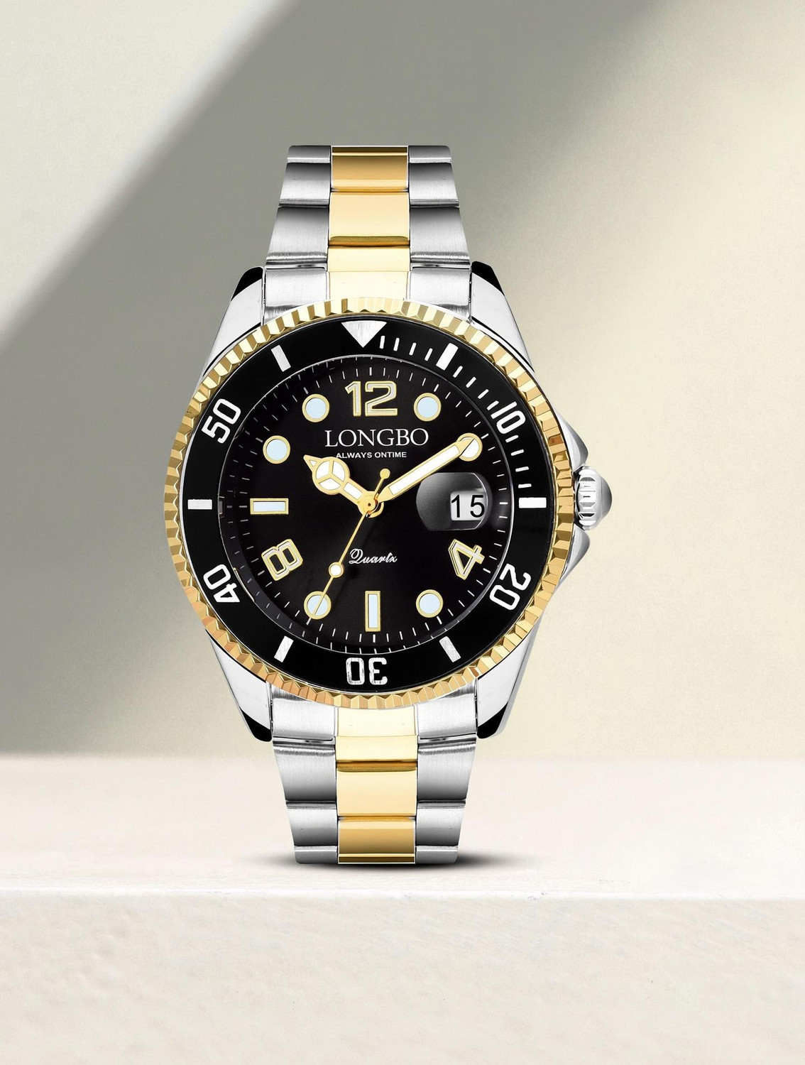 Image of Kitcone Analog mens watches watches for men 112J Analog Watch - For Men MENS WATCHES WATCHES FOR MENS LATEST STYLISH GOLDEN METAL DIAMOND STUDDED 112J