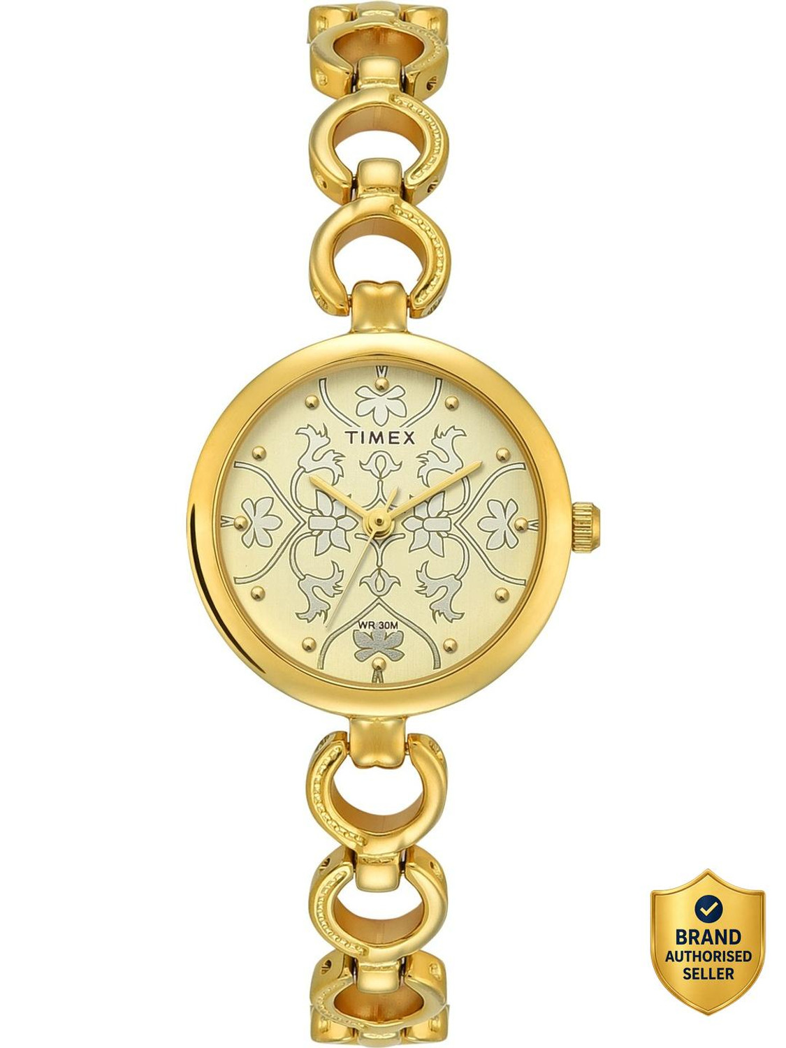 Image of GUESS Tri Bellini Champagne Round Dial Analog Watch - For Women GW0914L2