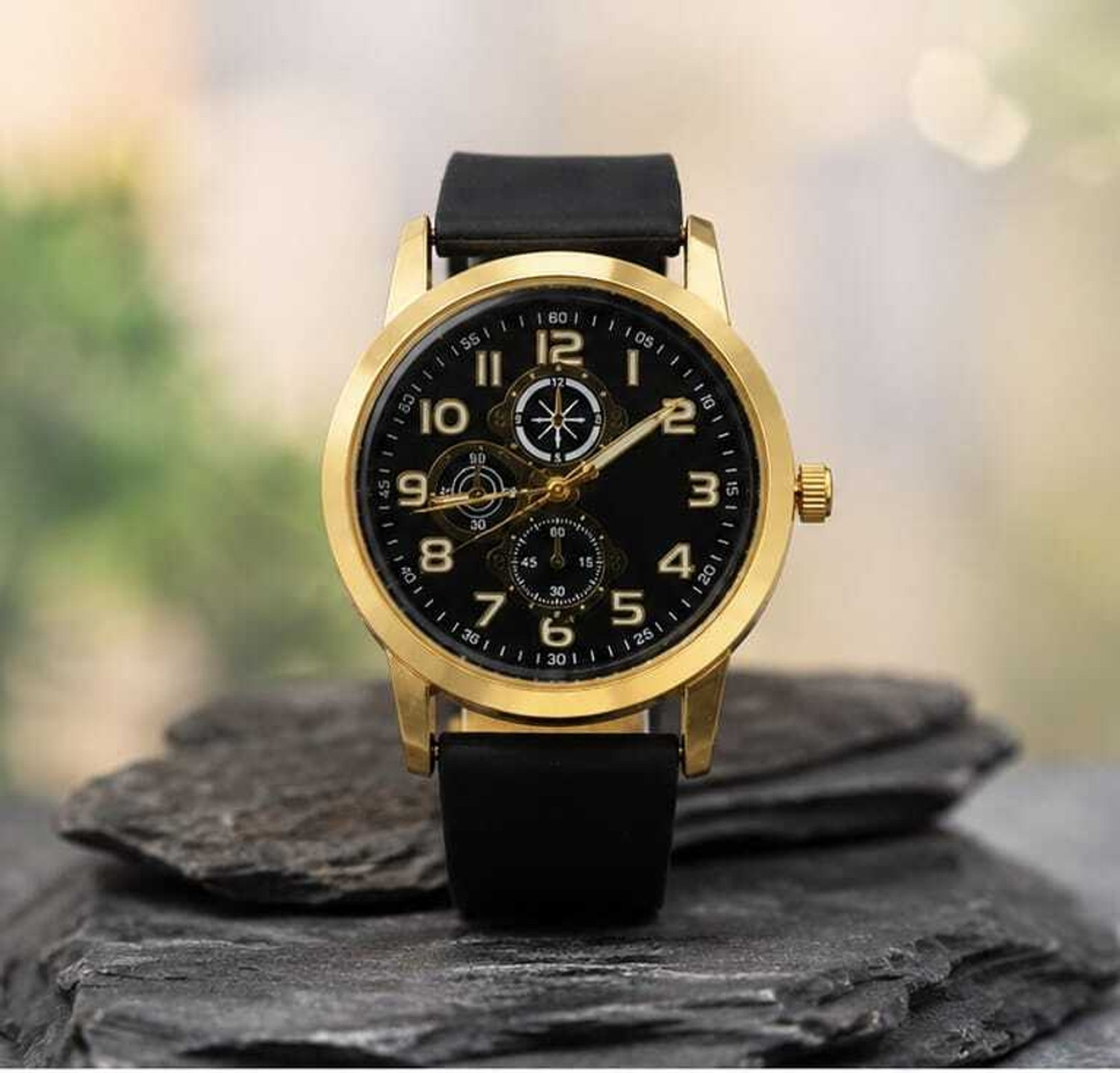 Image of ZENMO Magnetic Black Watch Magneto Analog Watch - For Men Magnetic Black Watch Magneto