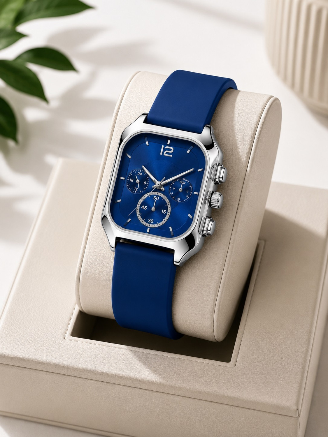 Image of Sylvi SY-1037-OPUS-SILICONE Analog Watch - For Men Opus Black Silicone Strap Watch for Men