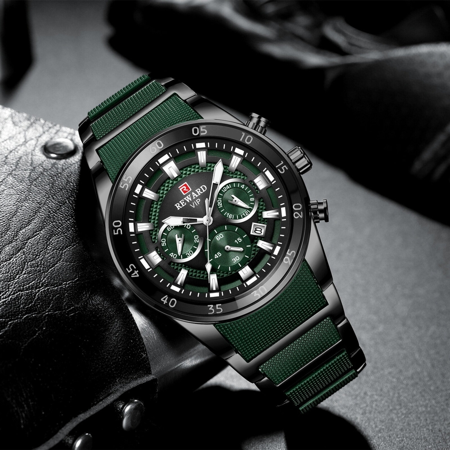 Reward Men's Green Analog Quartz Watch - Image 1