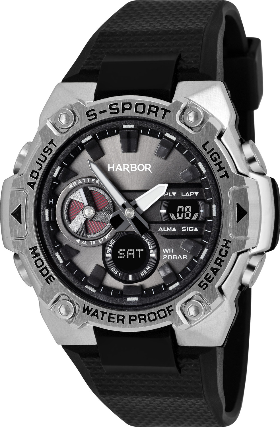 Image of Harbor High-tech analog-digital watch for men Analog-Digital Watch - For Men World time watch with analog-digital display, built for active lifestyles