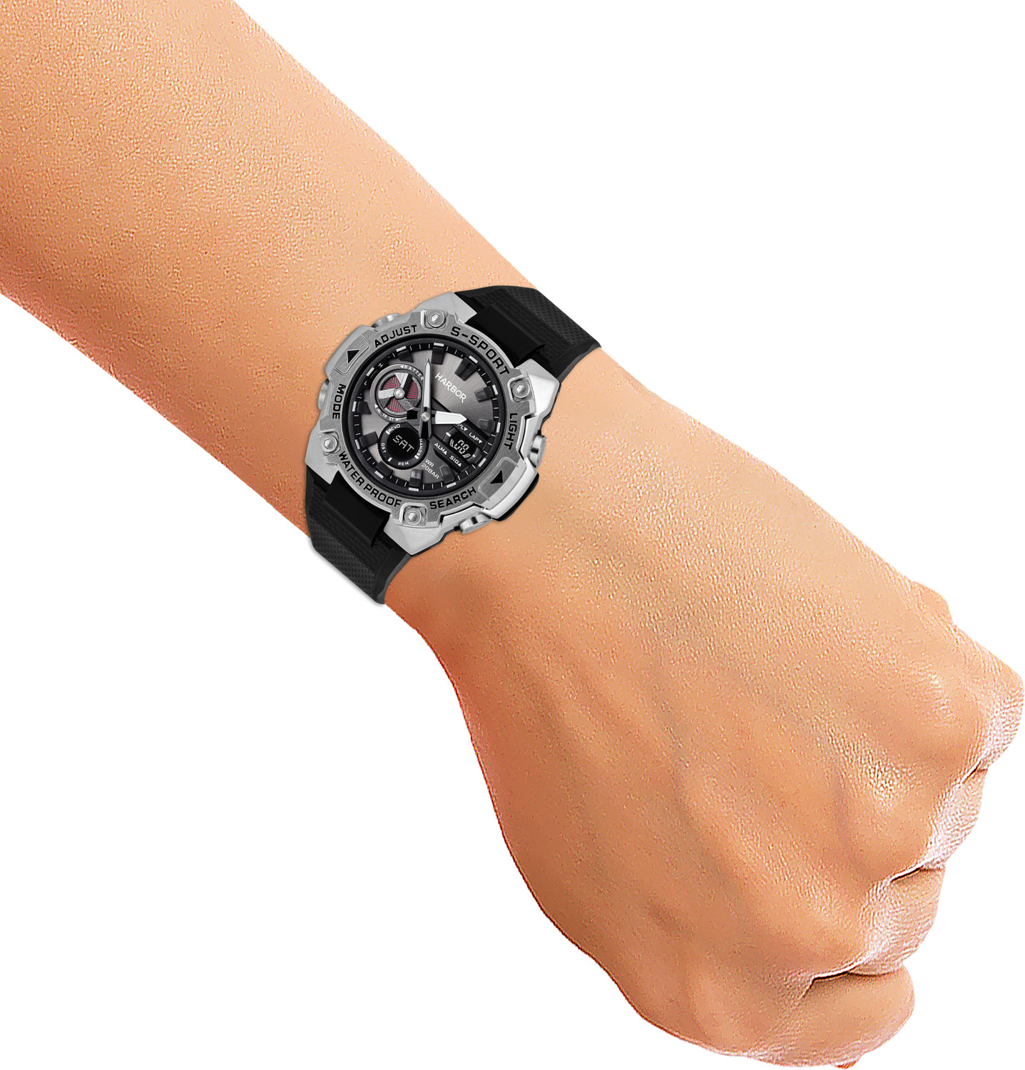 Image of Harbor High-tech analog-digital watch for men Analog-Digital Watch - For Men World time watch with analog-digital display, built for active lifestyles